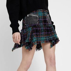 Diesel houndstooth denim skirt 26